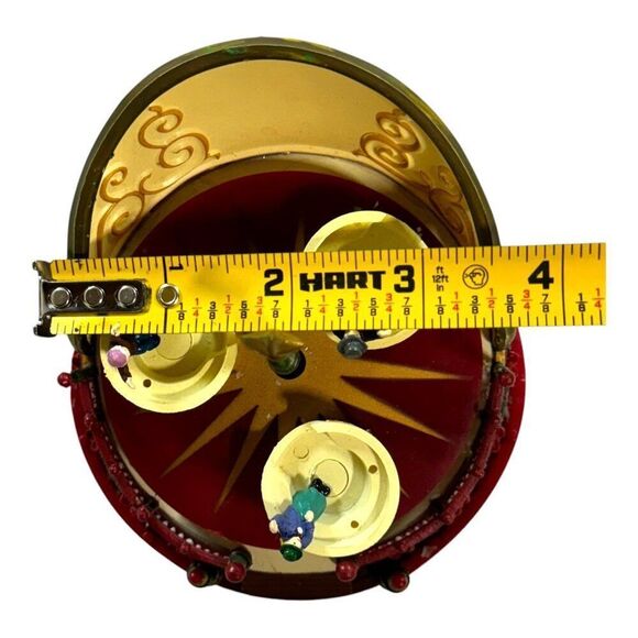 Mini Carousel Music Box Plays "Joy To The World" Holiday Decoration READ - Picture 5 of 5